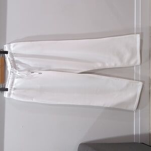 REBEL SUGAR | Women's White Straight Leg Fleece Lined Jogger Sweatpants